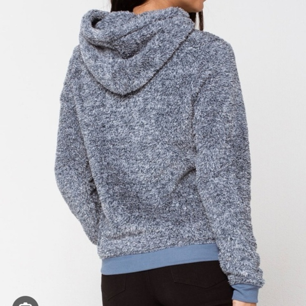 DESTINED Cozy Pocket Blue Womens Hoodie, Size S